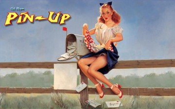  gil oil painting - Gil Elvgren pin up 41